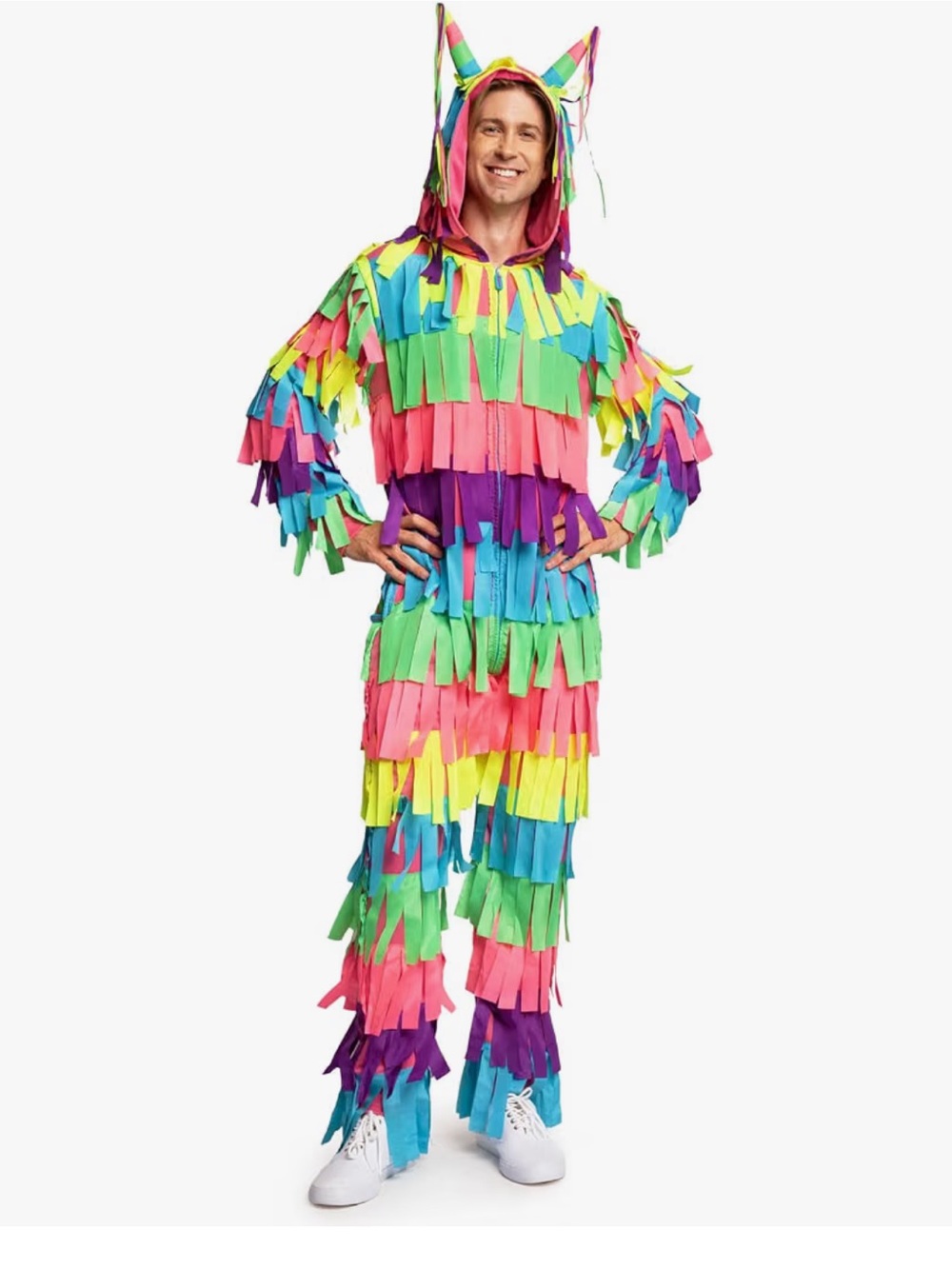 Tipsy Elves Multicolor Pinata Costume Hooded One-Piece Size S NWT